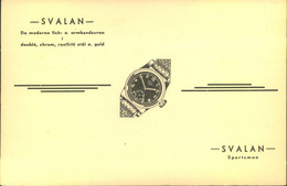 1943 SWEDEN, Advertising Card For Wrist Watches, Uhr, Clock. L'horloge - Clocks