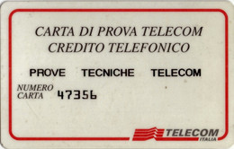 ITALIA : 5380 PROVA TECHNICI TELECOM USED - Tests & Services