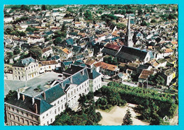 Delcampe - LOUDUN  Vue Panoramique Aérienne Hôtel De Ville Et église St Pierre - Loudun