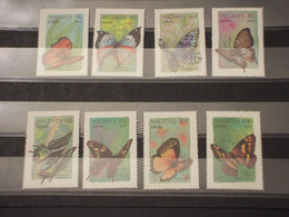 MLDIVES - 1987 FARFALLE 4 + 4 VALORI - NUOVI(++) - Maldives (1965-...)