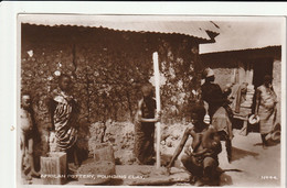 Ghana - Gold Coast : African Pottery , Pounding Clay --- 1949 - Ghana - Gold Coast