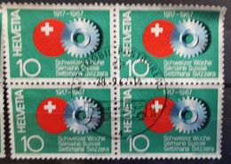 1967 Schweizer Woche Viererblock MiNr: 858 - Autres & Non Classés