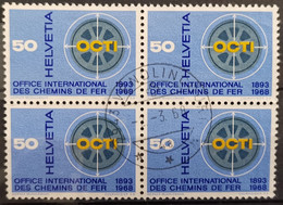 1967 Zentralamt Int. Eisenbahnverkehr OCTI Viererblock MiNr: 861 - Andere & Zonder Classificatie