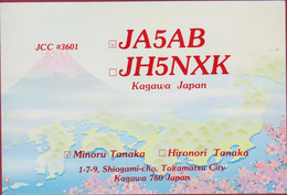 QSL Card Amateur Radio Station Japan Mount Fuji TANAKA 1981 Takamatsu City Kagawa Japon Nippon Funkkarte - Amateurfunk