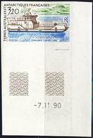 F.S.A.T. (1991) Lighter "L'Aventure". Corner Imperforate. Scott No 161, Yvert No 158. - Imperforates, Proofs & Errors