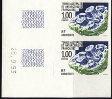 F.S.A.T. (1994) Cordierite. Imperforate Corner Pair. Scott No 194, Yvert No 185. - Ongetande, Proeven & Plaatfouten