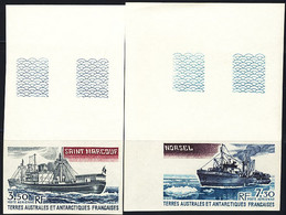 F.S.A.T. (1980) Modern Supply Ships. Set Of 2 Margin Imperforates. Scott Nos C62-3, Yvert Nos PA63-4. - Non Dentelés, épreuves & Variétés