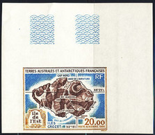 F.S.A.T. (1996) Map Of East Island. Corner Imperforate. Scott No C136, Yvert No PA137. - Imperforates, Proofs & Errors