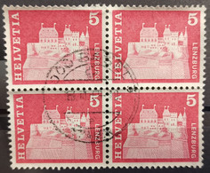 1968 Baudenkmäler Lenzburg Viererblock MiNr: 878 - Andere & Zonder Classificatie