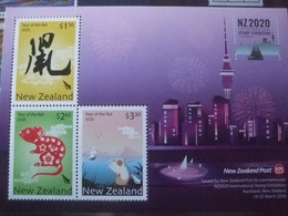 New Zealand 2020 MNH Sheet Stamp Exhibition Year Of The Rat. - Nuevos