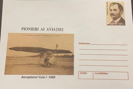O) 2000 ROMANIA, TRAIAN VUIA PIONEER IN AVIATION, AIRPLANE -SELF-POWERED AIRCRAFT, POSTAL STATIONERY, UNUSED - Andere & Zonder Classificatie