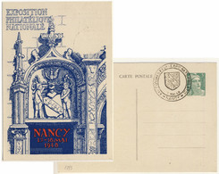 FRANCE 1948 - Carte Postale TSC 3fr Gandon Expo De Nancy (Armes De Nancy) - Oblitérée - Standaardpostkaarten En TSC (Voor 1995)