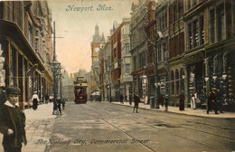 Etats Unis- CPA - NEWPORT - The Waking City - Commercial Street - 1906 - Tramway - Scan Du Verso  - - Newport
