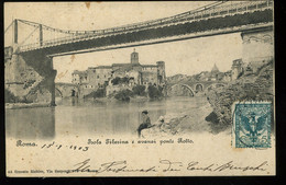 Roma Isola Tiberina E Avansi Ponte Rotto Richter Pionere 1905 - Fiume Tevere