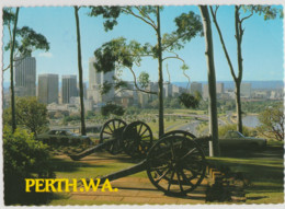 WESTERN AUSTRALIA WA City Skyline From Kings Park PERTH Midge MDS PTH15 Postcard C1970s - Perth