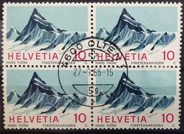 1966 Schweizer Alpen Finsteraarhorn Viererblock MiNr: 842 - Andere & Zonder Classificatie