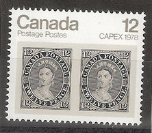 Canada U 753 Ii ** CAPEX 1978 Point Noir Sous Le O - Abarten Und Kuriositäten