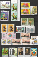 CUBA,  Lot De 80  Timbres Neufs ** Parties De Feuilles, Bandes, Paires, Etc - Collezioni & Lotti