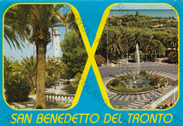 CARTOLINA  SAN BENEDETTO DEL TRONTO,ASCOLI PICENO,MARCHE,LA ROTUNDA,FONTANA,CULTURA,RELIGIONE,VIAGGIATA 1987 - Ascoli Piceno