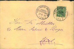 1895, "LIEL-MARINE-AKADEMIE/KANAL-ÖFFNUNG 28.6.95" Seltener Stempel Auf Ortsbrief - Marcophilie - EMA (Empreintes Machines)
