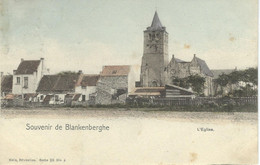 Souvenir De BLANKENBERGHE - BLANKENBERGE : Eglise - Nels Série 28 N° 4 - RARE VARIANTE COLORISEE - Cachet Poste 1901 - Blankenberge