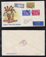 Malaysia 1963 Registered FDC Cover Hunger KUALA LUMPUR To NEW YORK USA - Fédération De Malaya