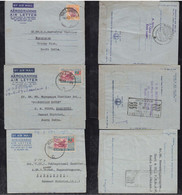 Malaysia 1955-59 3 Aerogramme Air Letter KUALA LUMPUR To India - Malayan Postal Union