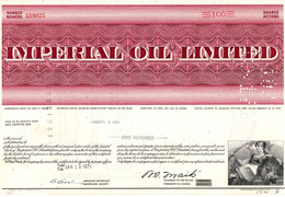 Imperial Oil Limited - Titre De 100 Actions - 1971. - Erdöl