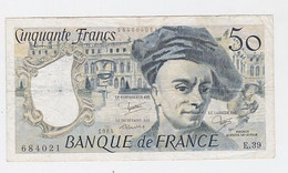 50 Fr. Quentin De La Tour 1984   Plis En Coix Et Froissement Lettre E39 - 50 F 1976-1992 ''Quentin De La Tour''