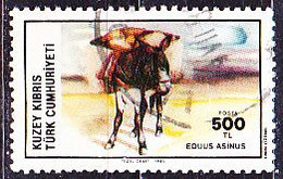 TürkischZypern Turkish Cyprus Turque De Chypre - Hausesel (Equus Asinus Asinus) (MiNr: 165) 1985 - Gest Used Obl - Gebraucht