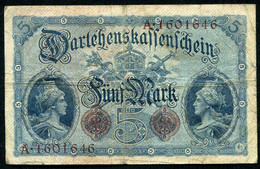 Germany - Duitsland ,7stellig ( B )  Ersten Weltkriegs , 5 Mark  1914-1918 - NR A 1601646 - 5 Mark
