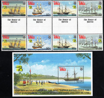 Tuvalu - 1999 - First Voyages To Australia - Australia '99 World Stamp Expo - Mint Gutter Pairs Set + S/sheet - Tuvalu