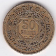 Maroc 50 Francs 1371 / 1952  Mohammed V. Bronze Aluminium Y# 51, Lec# 281 - Marruecos