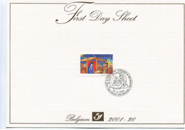 FDS - FIRST DAY SHEET Catnr 3044  2001-20 KERSTMIS  NOEL  - Met NL/FR Talige Tekst/uitleg Op Keerzijde - 1999-2010