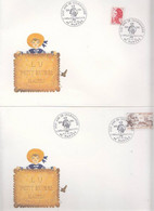 Lefevre Utile / Petit Beurre / 2 Enveloppes Timbrées Avec Cachet Centenaire LU " 100 Ans De Gourmandises - Werbung