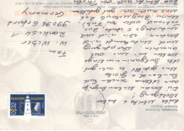 Bulgarien 0,32 Lewa Leuchtturm TGST 2002 - Cartas & Documentos