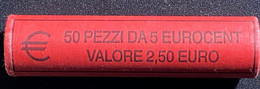 ITALIA REPUBBLICA 2002 5C EURO ROTOLINO BANCA 2002 CONFEZIONE 50PZ.  FDC - Mint Sets & Proof Sets