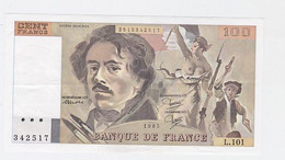100FR. Delacroix 1985 Très Léger Pli En Croix - 100 F 1978-1995 ''Delacroix''