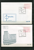 1985 RELIFIL - 3 Fdc's Met Vignetten 9 - 12 - 23 Fr - Speciale Stempel Religieuze Filatelie - - Postage Labels