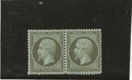 NAPOLEON III - EMPIRE FRANC N° 19 PAIRE NEUVE SANS CHARNIERE -ANNEE 1862 - COTE : + De 500 € - 1862 Napoléon III.