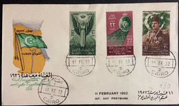 O) 1952 EGYPT, WINGED FIGURE, KING FAROUK, ABROGATION OF THE ANGLO EGYPTINA TREATY. POSTMARK - Other & Unclassified