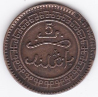 Maroc. 5 Mazunas (Mouzounas) HA 1320 (1902) Birmingham. Abdul Aziz I. Frappe Médaille. Bronze. - Marokko