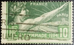 N°183. Vert Jaune Vert Gris 10c. Cachet Des J.O. De Paris 1924 - Oblitérés