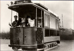 ! DDR S/w Ansichtskarte 75 Jahre Cottbuser Straßenbahn, Tram, Richtung Diepow - Tranvía