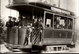 ! DDR S/w Ansichtskarte 75 Jahre Cottbuser Straßenbahn, Tram - Tranvía