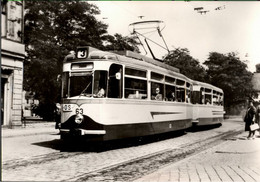 ! DDR S/w Ansichtskarte 75 Jahre Cottbuser Straßenbahn, Tram - Strassenbahnen