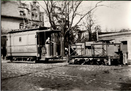 ! DDR S/w Ansichtskarte 75 Jahre Cottbuser Straßenbahn, Tram - Tramways