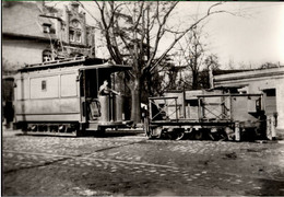 ! DDR S/w Ansichtskarte 75 Jahre Cottbuser Straßenbahn, Tram - Tram