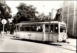 ! DDR S/w Ansichtskarte 75 Jahre Cottbuser Straßenbahn, Tram - Strassenbahnen