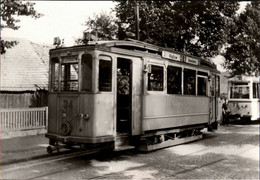 ! DDR S/w Ansichtskarte 75 Jahre Cottbuser Straßenbahn, Tram - Tranvía